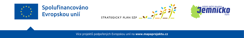 Spolufinancováno Evropskou unií · Strategický plán SZP · MAS Jemnicko · mapaprojektu.cz